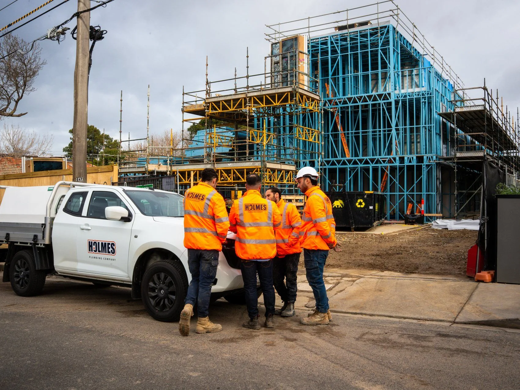 Residential townhouse development in progress, Melbourne